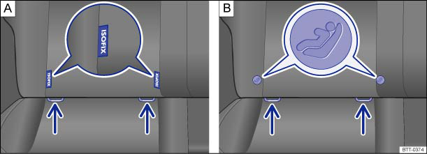 psykologisk Final Gå i stykker Volkswagen Polo Owners Manual - Attaching child seat with lower anchoring  points (ISOFIX) - Child seats (accessories)