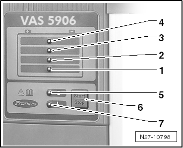Battery, Charging with Battery Charger -VAS5906