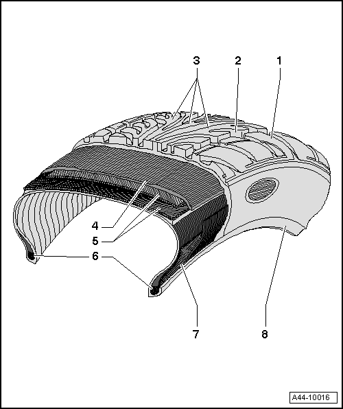 Cross-Section of a Radial Ply Tire